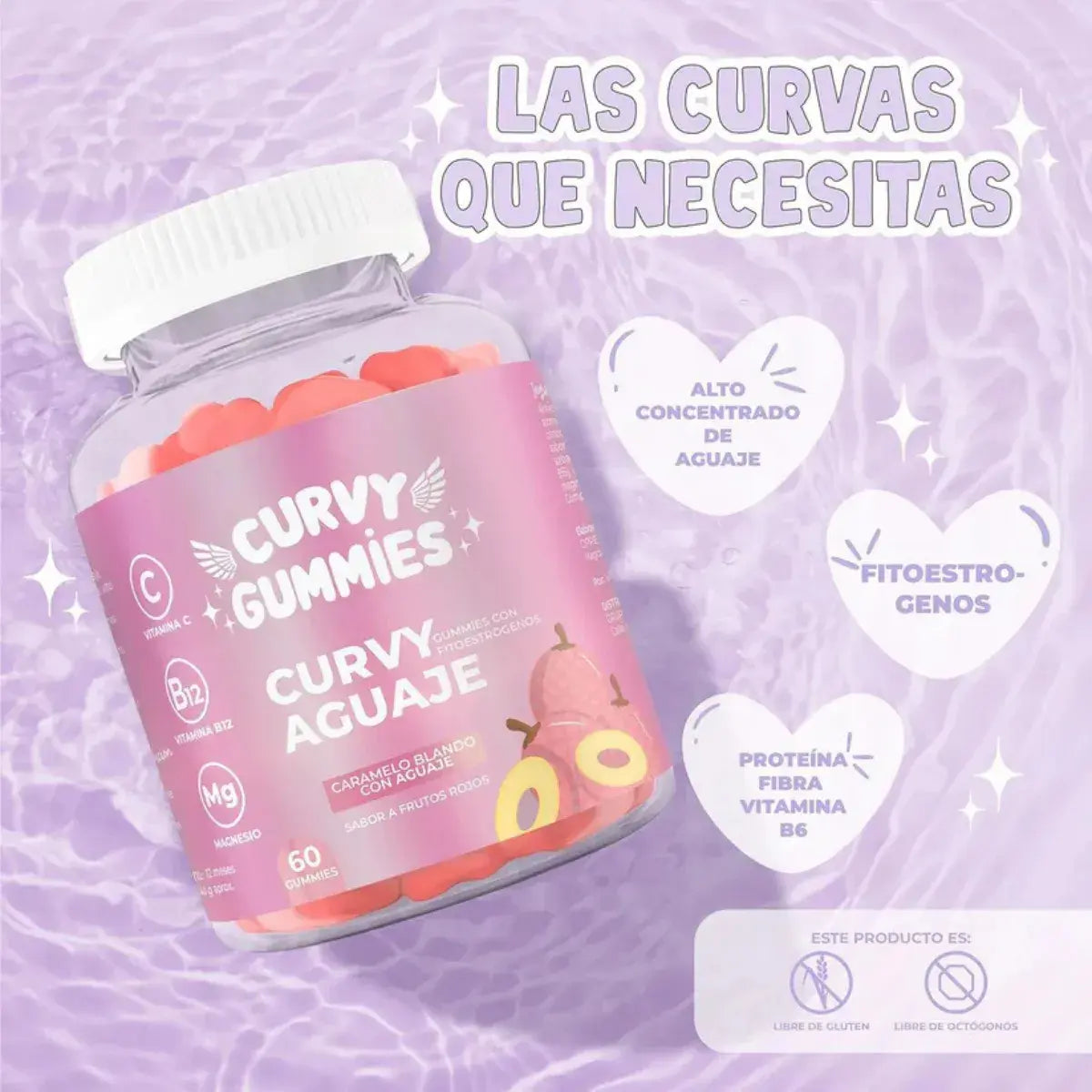 Curvy Gummies Originales - Aguaje Gomitas 60